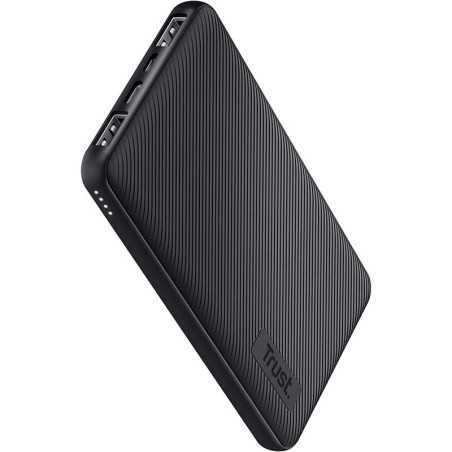 POWERBANK TRUST PRIMO SLIM 10000MAH 2A USB + USB-C + MICRO-USB ECO BLACK