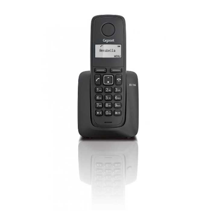 TELEFONO FIJO GIGASET A116 NEO WIRELESS BLACK