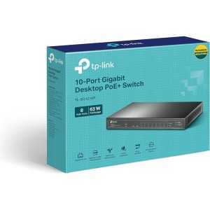 SWITCH TP-LINK GIGABIT 8 PUERTOS POE + 1 SFP TL-SG1210P