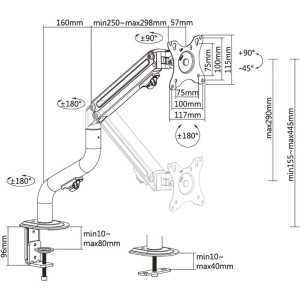 SOPORTE TV MONITOR AISENS 17-32 8KG INCLINABLE/GIRATORIO