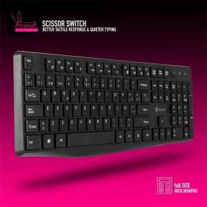 TECLADO + RATON NGS ALLURE WIRELESS BLACK