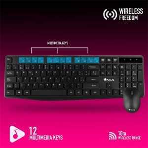 TECLADO + RATON NGS ALLURE WIRELESS BLACK