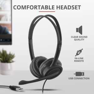 AURICULARES + WEBCAM HD TRUST HOME OFFICE BUNDLE