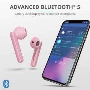 AURICULARES TRUST PRIMO TOUCH EARPHONES BLUETOOTH WIRELESS PINK