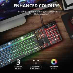 TECLADO TRUST GAMING GXT 835 USB RGB