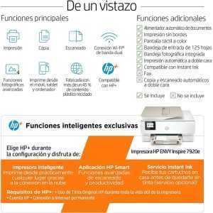 IMPRESORA HP DESKJET MULTIFUNCION ENVY 7920E COLOR WIFI WHITE