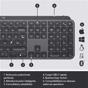 TECLADO LOGITECH MX KEYS WIRELESS