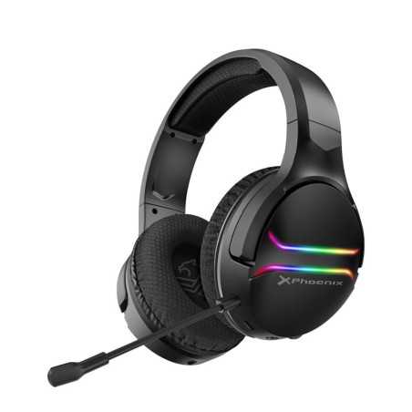 AURICULARES + MICROFONO PHOENIX GAMING WIRELESS 7.1 RGB BLACK