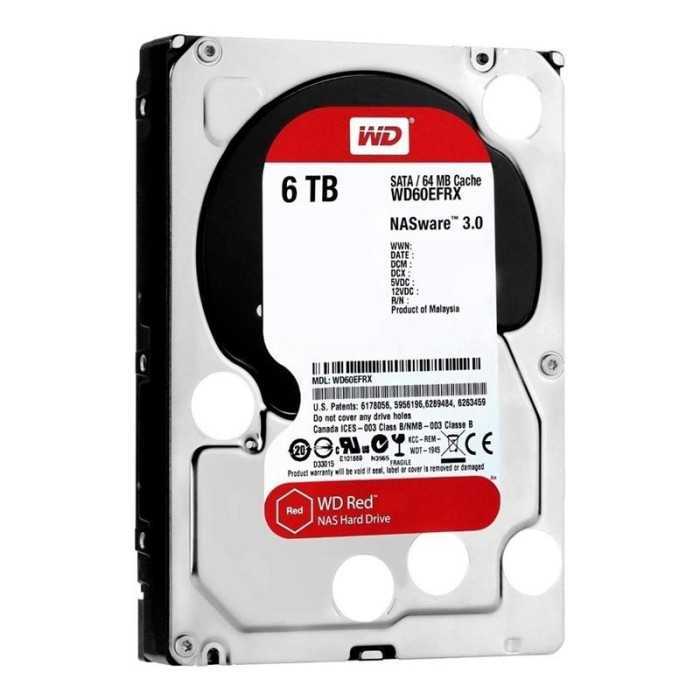 DISCO DURO WESTERN DIGITAL 6TB 3,5 SATA RED