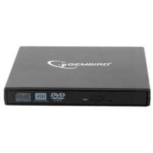 REGRABADORA EXTERNA DVD GEMBIRD DUAL USB BLACK