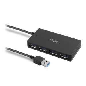 HUB USB NOX 4 PUERTOS USB 3.0 BLACK