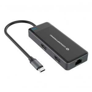 DOCK HUB CONCEPTRONIC 7IN1 USB-C 3.2 G1 2XHDMI/USB/RJ45/USCB-C PD