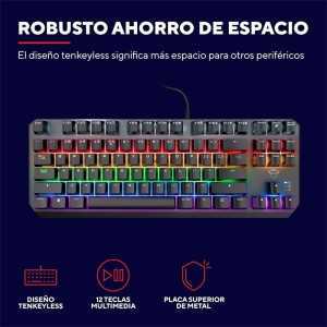 TECLADO TRUST GAMING GXT 834 CALLAZ MECANICO TKL USB RGB