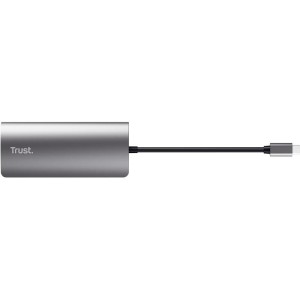 HUB TRUST DALYX USB-C 7 EN 1 HDMI USB-C USB MICRO SD RJ45 SILVER