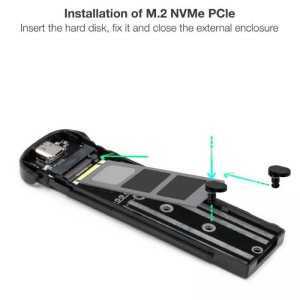 CAJA EXTERNA TOOQ ALUMINIO SSD M.2 NVME USB 3.1 BLUE