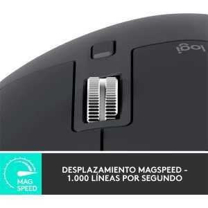 RATON LOGITECH MX MASTER 3S WIRELESS 8000DPI 7 BOTONES BLACK