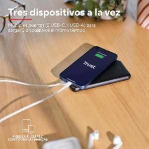 POWERBANK TRUST REDOH 10000MAH USB-A + X2 USB-C BLACK