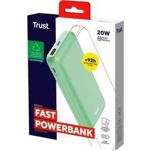 POWERBANK TRUST REDOH 20000MAH USB-A + X2 USB-C GREEN