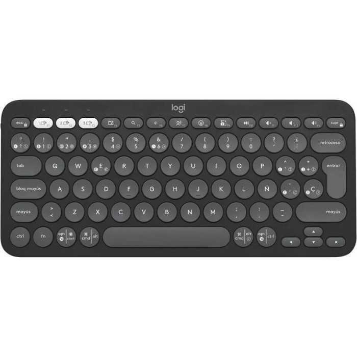 TECLADO LOGITECH PEBBLE KEYS 2 K380S WIRELESS BLACK