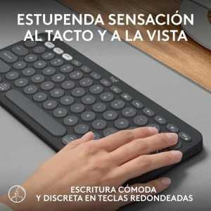 TECLADO LOGITECH PEBBLE KEYS 2 K380S WIRELESS BLACK