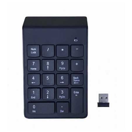 TECLADO NUMERICO GEMBIRD KEYPAD BLUETOOTH 18 TECLAS BLACK