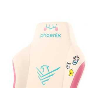 SILLA GAMING PHOENIX NOVA CUERO CREAM EDITION WHITE/PINK