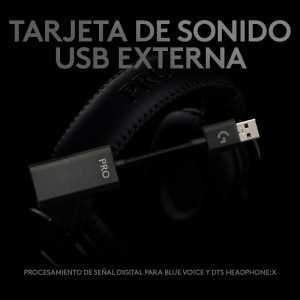 AURICULARES + MICROFONO LOGITECH G PRO X USB BLACK