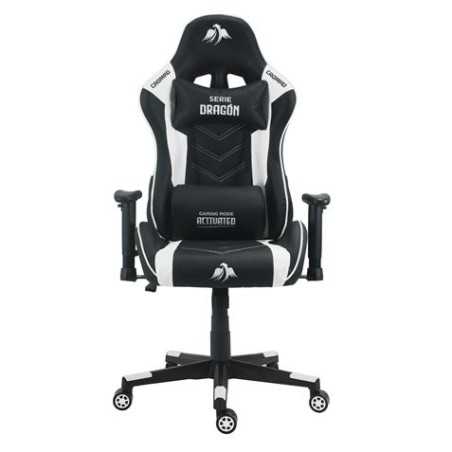 SILLA GAMING SERIE DRAGÓN BLANCA CROMAD