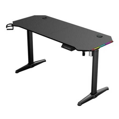 MESA GAMING PRO1600 XL MOTORIZADA FIBRA CARBONO | LUZ RGB SOUND MUVIP