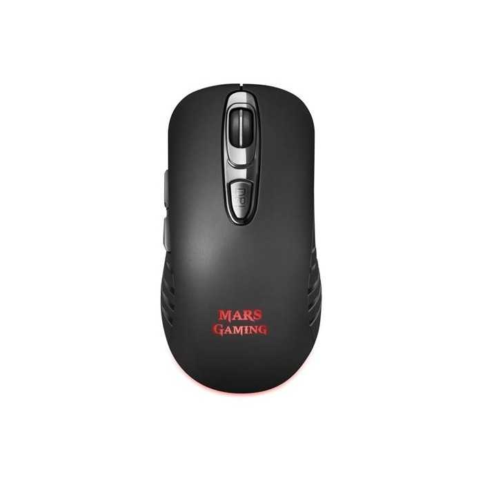 RATON INALAMBRICO 6 BOTONES SWITCH HUANO RGB MMW2 BLACK MARS GAMING