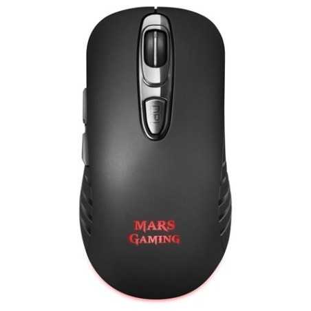 RATON INALAMBRICO 6 BOTONES SWITCH HUANO RGB MMW2 BLACK MARS GAMING