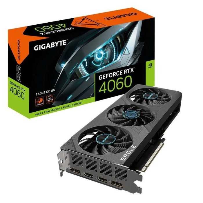 TARJETA DE VIDEO NVIDIA GIGABYTE RTX4060 8GB EAGLE ICE OC GDRR6 PCIE WHITE