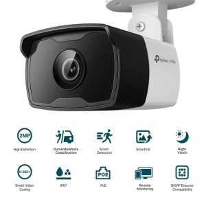 CAMARA IP TP-LINK VIGI BULLET EXTERIOR 2MP 2.8MM IR 30M IP67 POE/CC