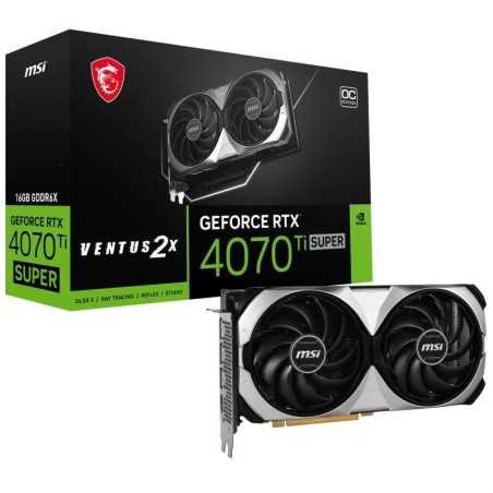 TARJETA DE VIDEO MSI RTX 4070TI SUPER 16GB VENTUS 2X OC HDMI DP GDDR6 PCIE