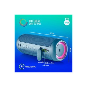 ALTAVOCES NGS ROLLER FURIA 2 RGB PORTATIL WATERPROOF IPX7/BT/USB/AUX BLUE